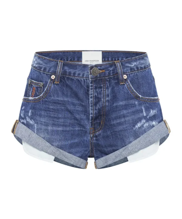 ONE TEASPOON Bluemoon Bandit Low Waist Denim Shorts | Women Denim Shorts