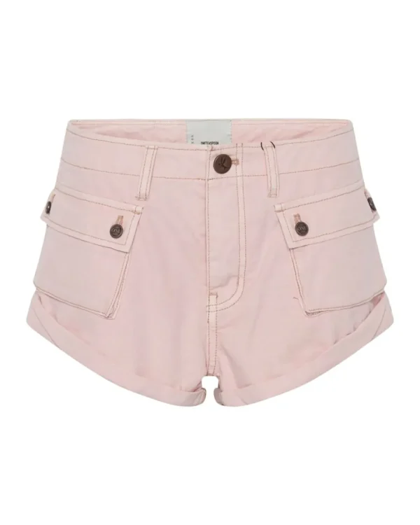 ONE TEASPOON Blush Cadet Bandits Low Waist Shorts | Women Denim Shorts