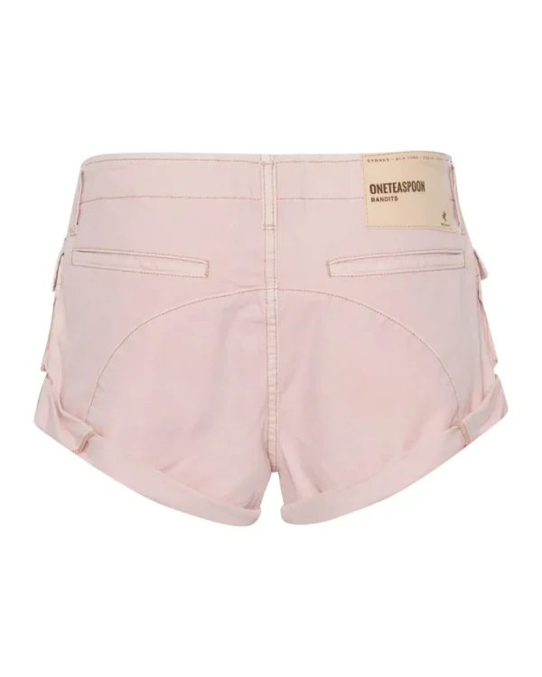 ONE TEASPOON Blush Cadet Bandits Low Waist Shorts | Women Denim Shorts