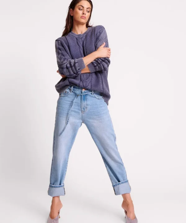 ONE TEASPOON Bolt Blue Bandit Low Waist Boyfriend Jeans | Women Denim Jeans