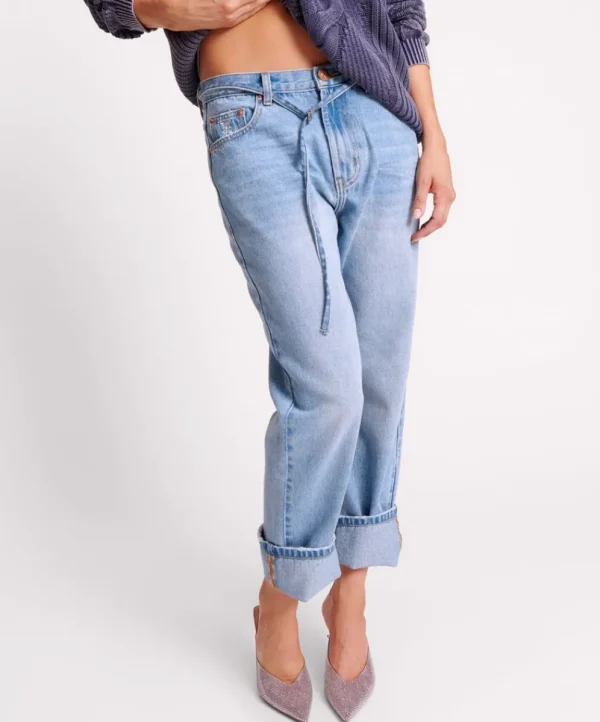 ONE TEASPOON Bolt Blue Bandit Low Waist Boyfriend Jeans | Women Denim Jeans