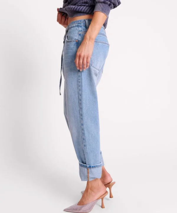 ONE TEASPOON Bolt Blue Bandit Low Waist Boyfriend Jeans | Women Denim Jeans