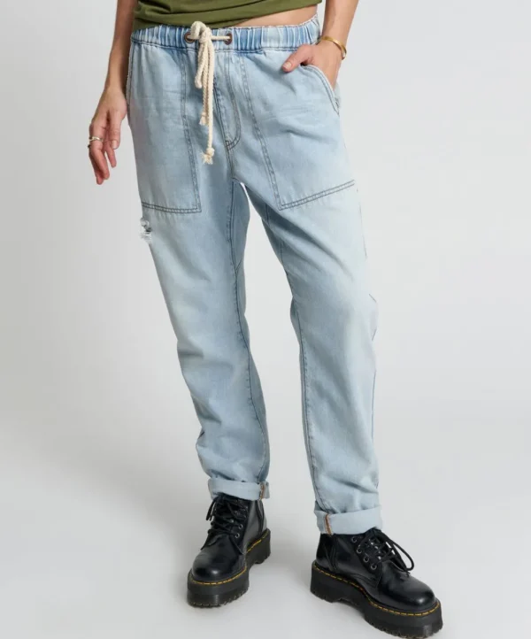 ONE TEASPOON Casanova Shabbies Drawstring Boyfriend Jeans | Women Denim Jeans