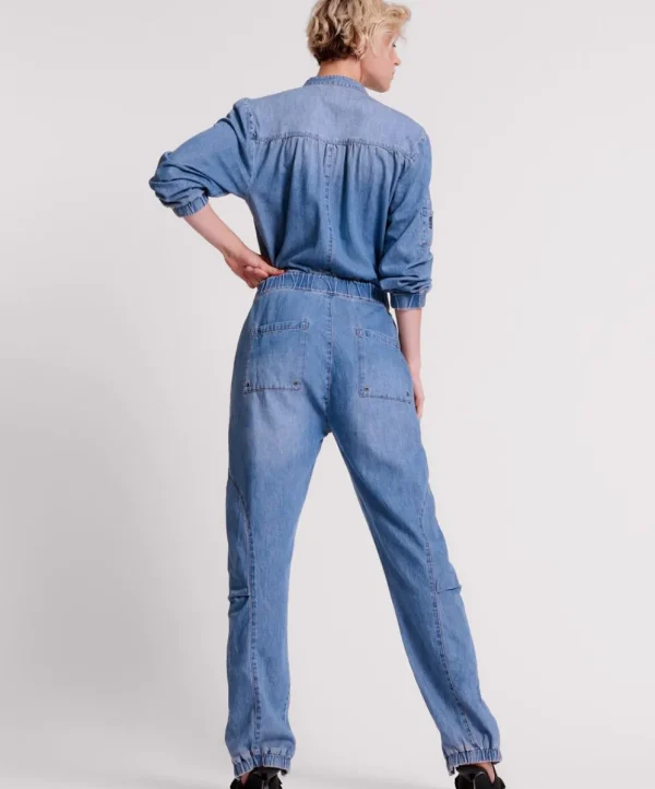 ONE TEASPOON Chambray Romance Zipped Up Jumpsuit | Women Denim Jumpsuits