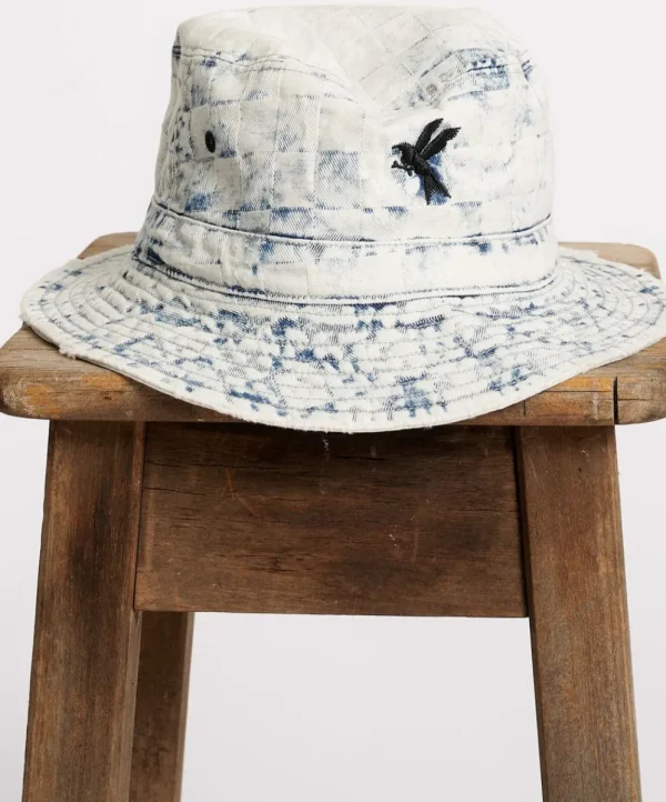 ONE TEASPOON Checkmate Denim Bucket Hat | Women Accessories