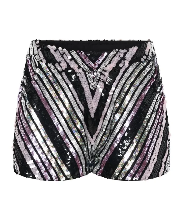 ONE TEASPOON Chevron Hand Sequin Party Shorts | Women Bottoms