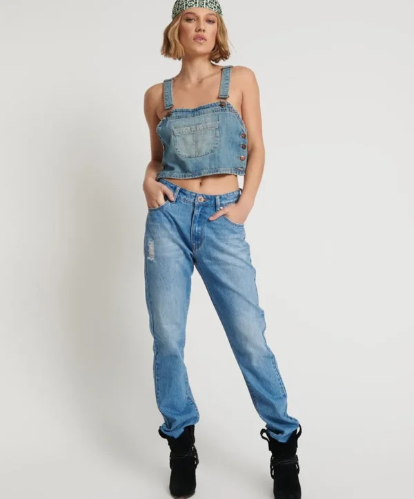 ONE TEASPOON Ciao Blue Awesome Baggies High Waist Straight Leg Jeans | Women Denim Jeans