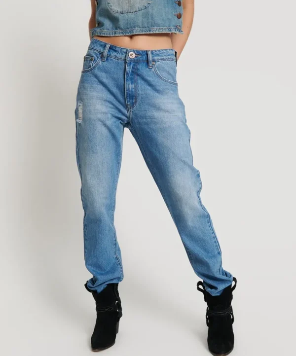 ONE TEASPOON Ciao Blue Awesome Baggies High Waist Straight Leg Jeans | Women Denim Jeans