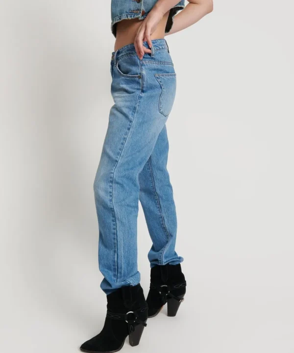 ONE TEASPOON Ciao Blue Awesome Baggies High Waist Straight Leg Jeans | Women Denim Jeans