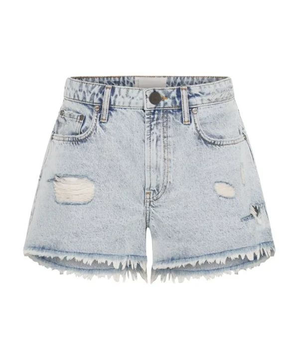 ONE TEASPOON Circus Blue Trucker Mid Waist Denim Shorts | Women Denim Shorts