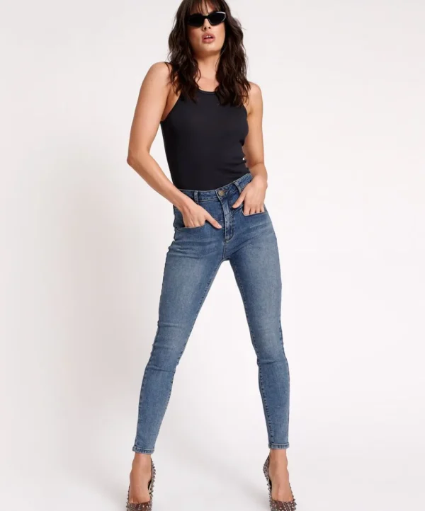 ONE TEASPOON Classic Blue Preachers High Waist Skinny Jeans | Women Denim Jeans