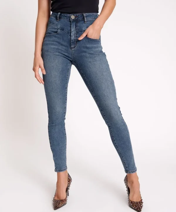 ONE TEASPOON Classic Blue Preachers High Waist Skinny Jeans | Women Denim Jeans