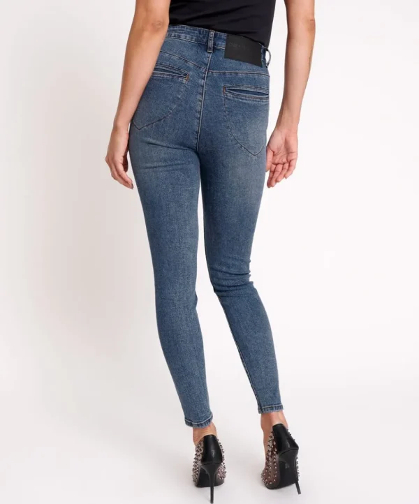 ONE TEASPOON Classic Blue Preachers High Waist Skinny Jeans | Women Denim Jeans