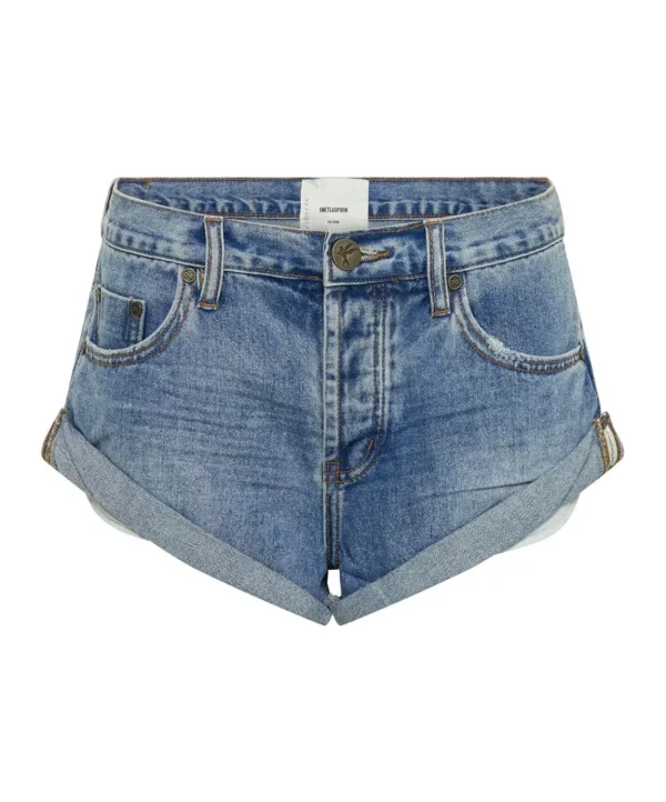 ONE TEASPOON Cobaine Bandits Low Waist Denim Shorts | Women Denim Shorts