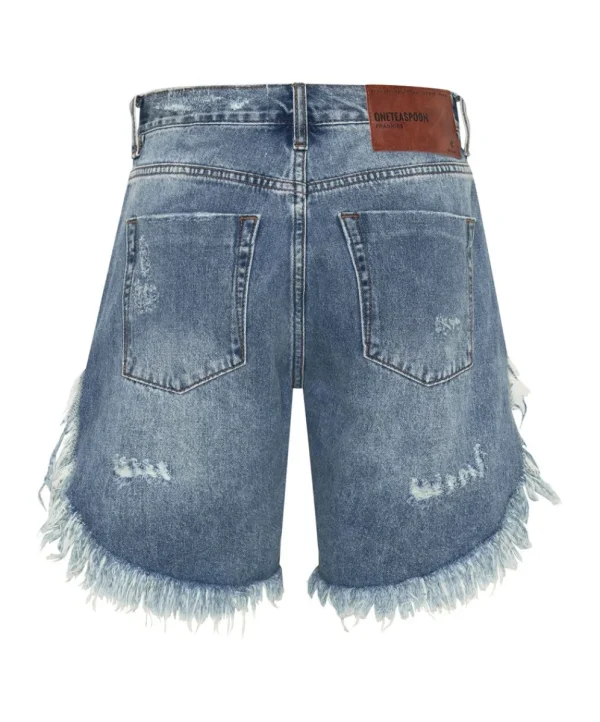 ONE TEASPOON Cobaine Frankies High Waist Long Length Denim Shorts | Women Denim Shorts