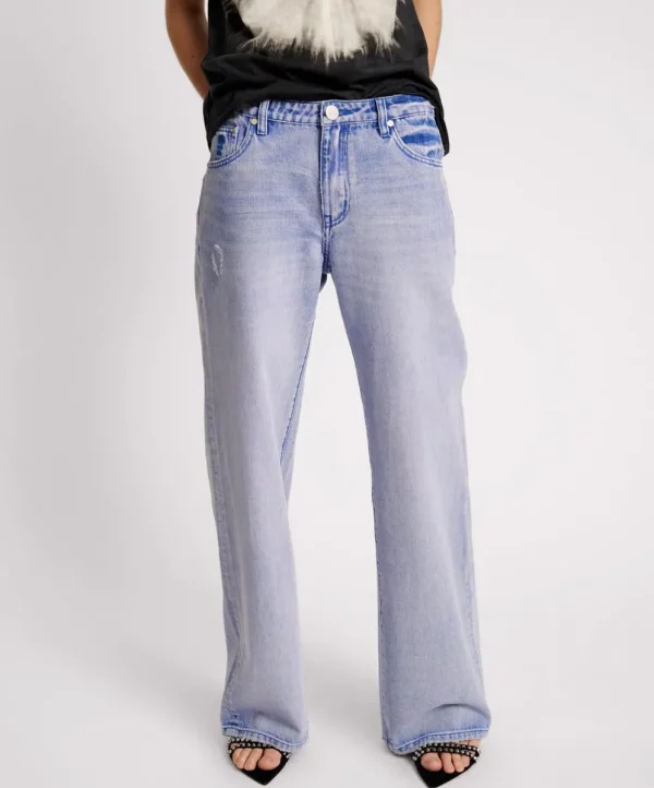 ONE TEASPOON Cupid Blue Low Riders Low Waist Wide Leg Jeans | Women Denim Jeans