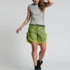 ONE TEASPOON Cyber Lime Frankies Long Length Boyfriend Shorts | Women Denim Shorts