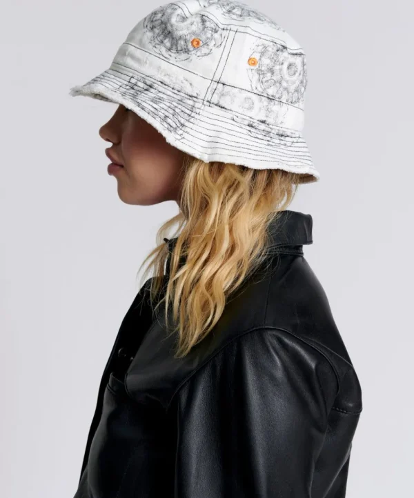 ONE TEASPOON Cymatic Denim Bucket Hat | Women Accessories