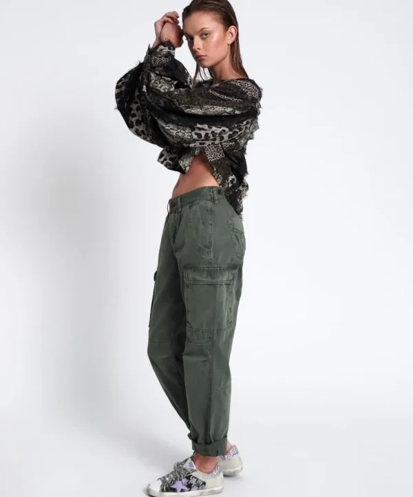 ONE TEASPOON Dark Khaki Cargo Motion Pants | Women Bottoms