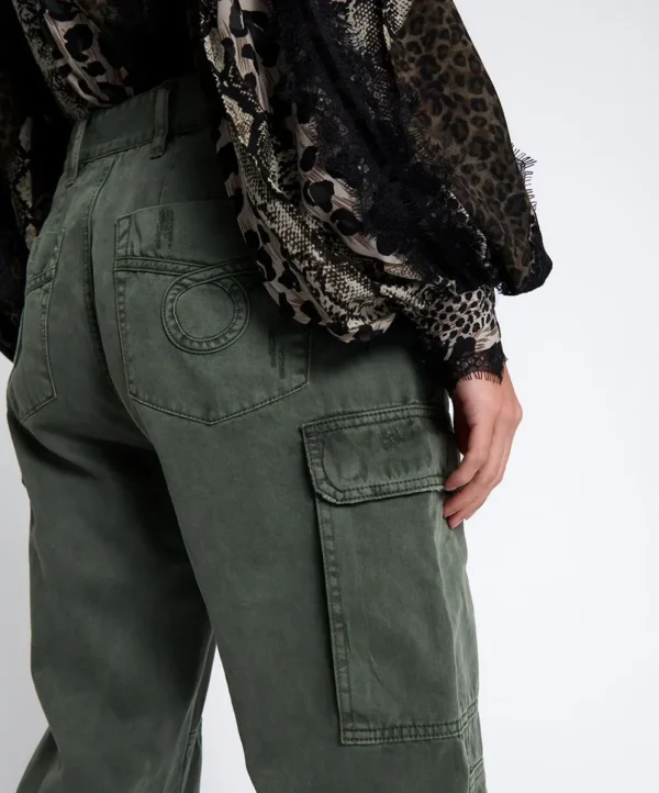 ONE TEASPOON Dark Khaki Cargo Motion Pants | Women Bottoms