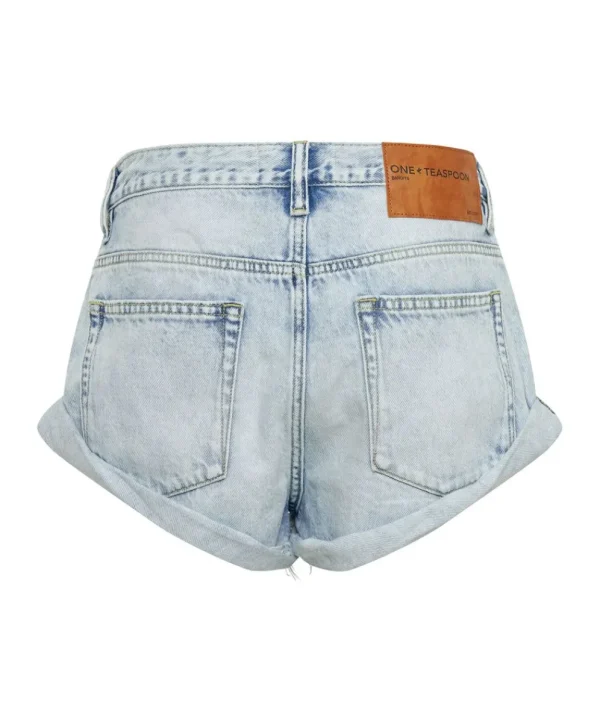 ONE TEASPOON Depeche Blue Bandits Low Waist Denim Shorts | Women Denim Shorts