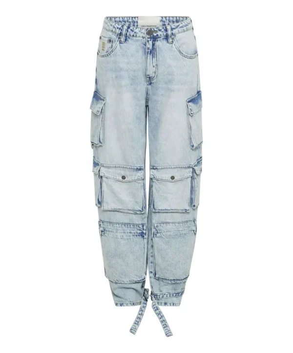 ONE TEASPOON Depeche Blue High Waist Epic Cargo Jeans | Women Denim Jeans