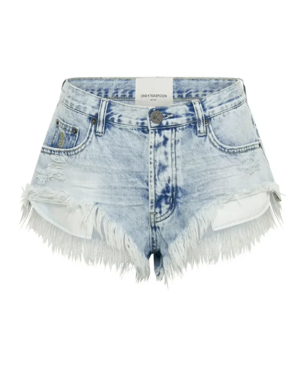 ONE TEASPOON Depeche Blue Rollers Low Waist Denim Shorts | Women Denim Shorts