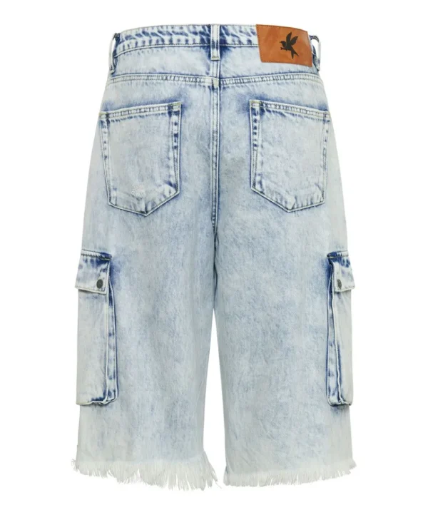 ONE TEASPOON Depeche Blue Skater Girl Wide Leg Shorts | Women Denim Shorts