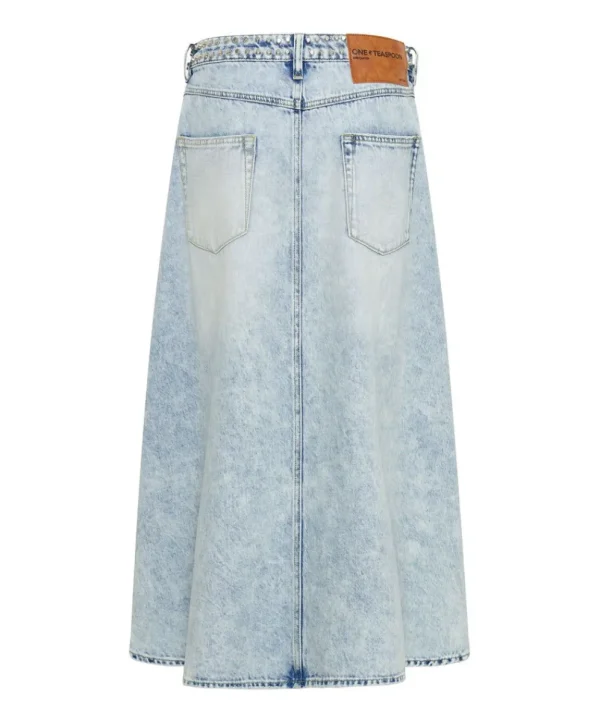 ONE TEASPOON Depeche Blue Studded Mrs Carter Long Length Denim | Women Denim Skirts