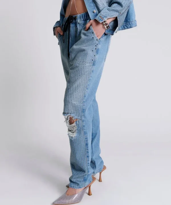 ONE TEASPOON Desert Jewel Shabbies Drawstring Boyfriend Jeans | Women Denim Jeans