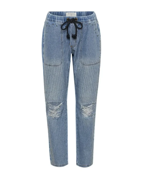 ONE TEASPOON Desert Jewel Shabbies Drawstring Boyfriend Jeans | Women Denim Jeans