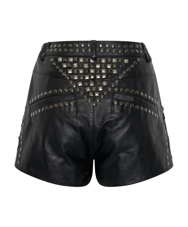 ONE TEASPOON Diamond Reflections Leather Shorts | Women Bottoms