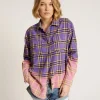 ONE TEASPOON Dip Dye Flannel Liberty Shirt | Women Shirts