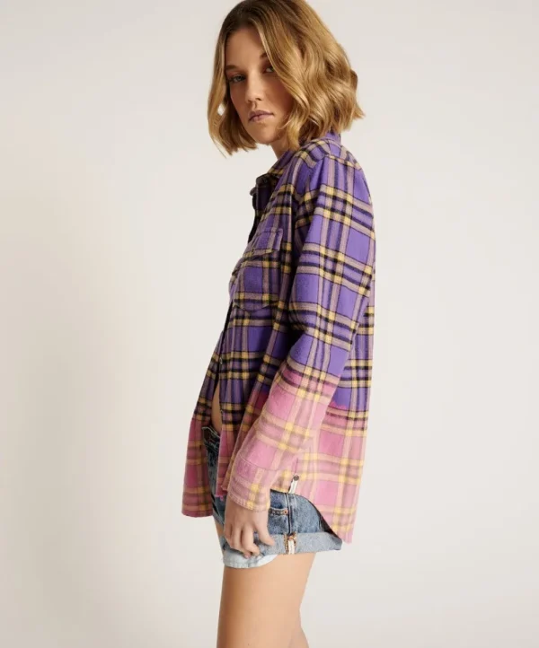 ONE TEASPOON Dip Dye Flannel Liberty Shirt | Women Shirts