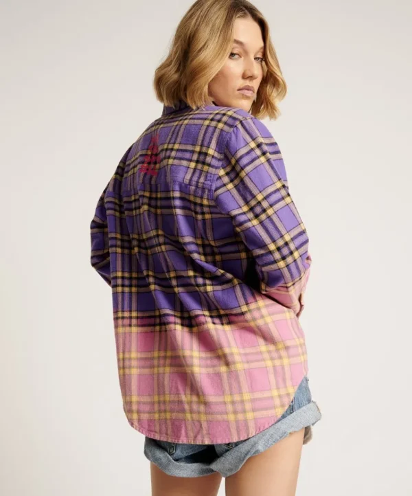 ONE TEASPOON Dip Dye Flannel Liberty Shirt | Women Shirts