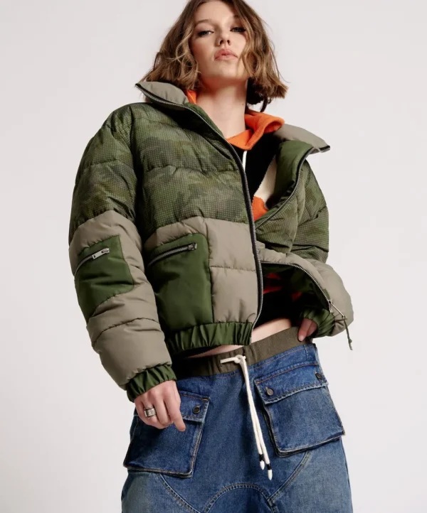 ONE TEASPOON Dirtee Love Camo Puffa Jacket | Women Puffa Jackets