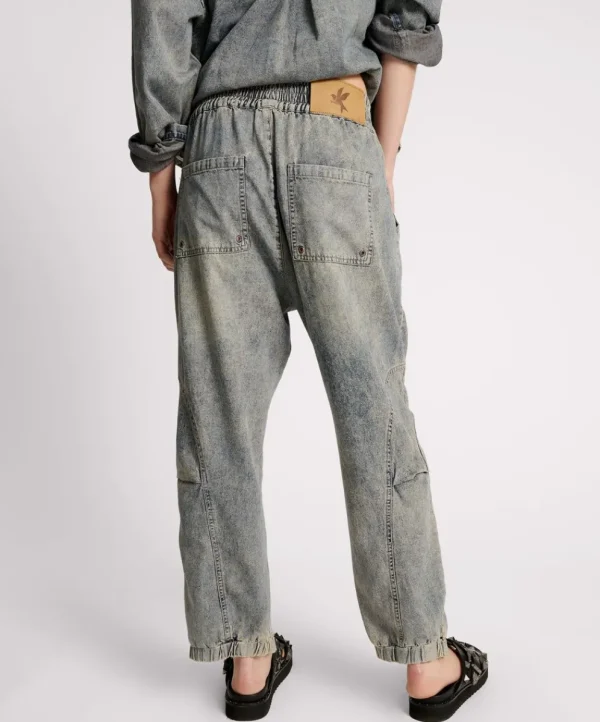 ONE TEASPOON Dirty Blue Denim Flight Pants | Women Denim Jeans