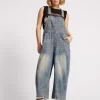 ONE TEASPOON Dirty Blue Stanton St Skater Denim Overalls | Women Denim Jumpsuits