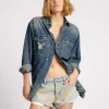 ONE TEASPOON Dirty Kansas Bandits Low Waist Denim Shorts | Women Denim Shorts