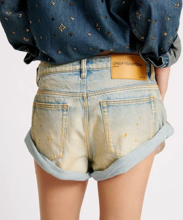 ONE TEASPOON Dirty Kansas Bandits Low Waist Denim Shorts | Women Denim Shorts