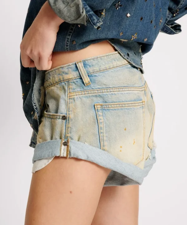 ONE TEASPOON Dirty Kansas Bandits Low Waist Denim Shorts | Women Denim Shorts