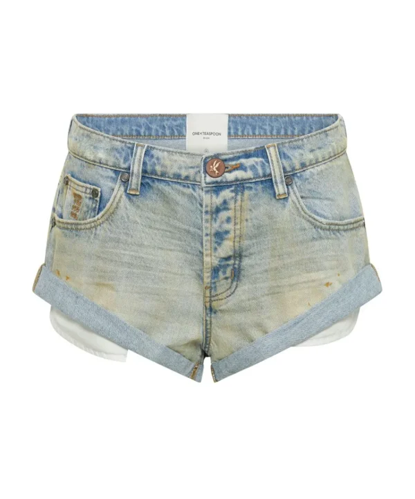 ONE TEASPOON Dirty Kansas Bandits Low Waist Denim Shorts | Women Denim Shorts