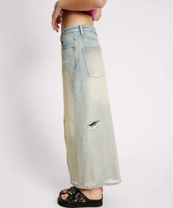 ONE TEASPOON Dirty Kansas Patsy Longline Denim Skirt | Women Denim Skirts