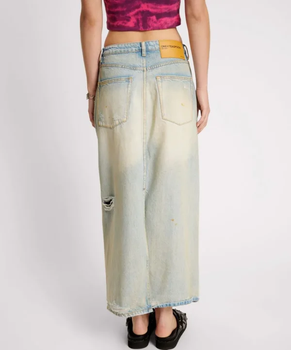 ONE TEASPOON Dirty Kansas Patsy Longline Denim Skirt | Women Denim Skirts