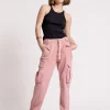 ONE TEASPOON Dirty Pink Cargo Safari Mid Waist Relaxed Pant | Women Denim Jeans