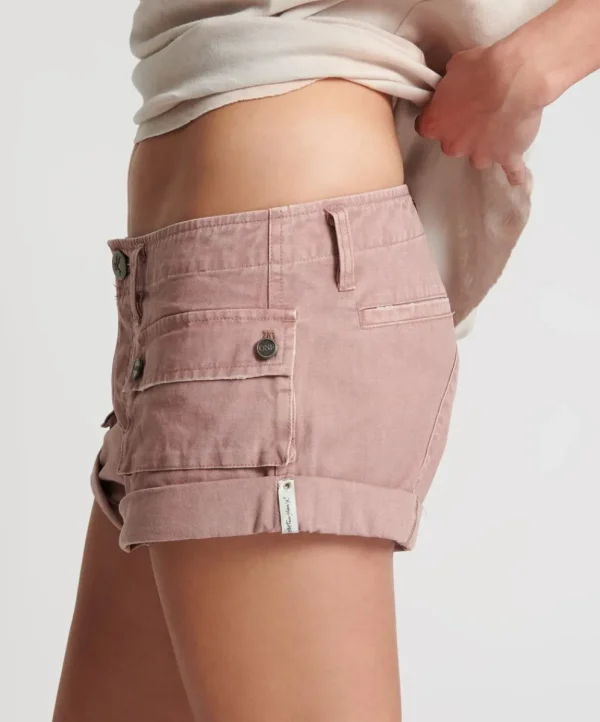 ONE TEASPOON Dirty Rose Cadet Bandits Low Waist Shorts | Women Bottoms