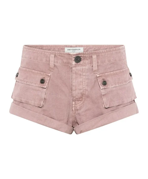 ONE TEASPOON Dirty Rose Cadet Bandits Low Waist Shorts | Women Bottoms