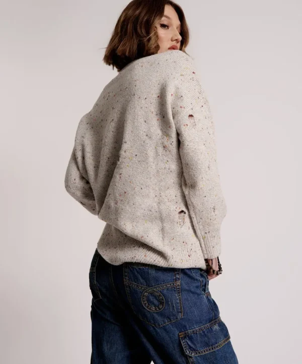 ONE TEASPOON Distressed Fisherman Knit Sweater | Women Knitwear