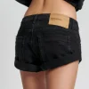 ONE TEASPOON Double Black Bandits Denim Shorts | Women Denim Shorts