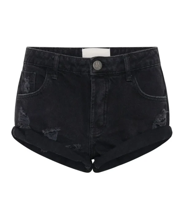 ONE TEASPOON Double Black Bandits Low Waist Denim Shorts | Women Denim Shorts